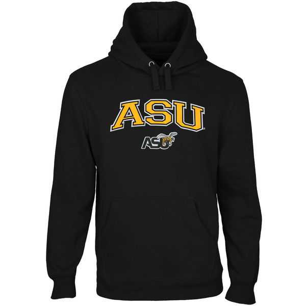 Men's Alabama State Hornets Logo Arch Applique Pullover Hoodie - Black,We sell and wholesale Men's Alabama State Hornets Logo Arch Applique Pullover Hoodie - Black on line form chian!